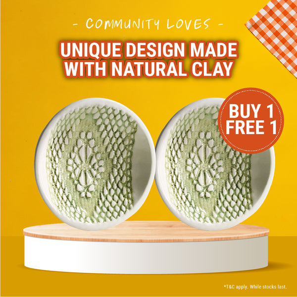 [Buy 1 Free 1] Ceramic Dish - Sage Green