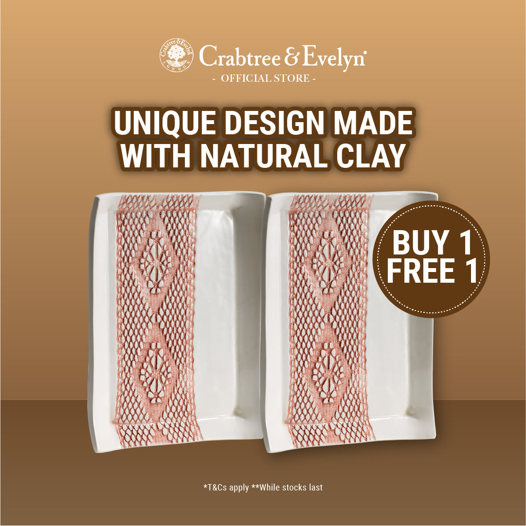 Buy 1 Free 1] Ceramic Tray - Crabtree & Evelyn